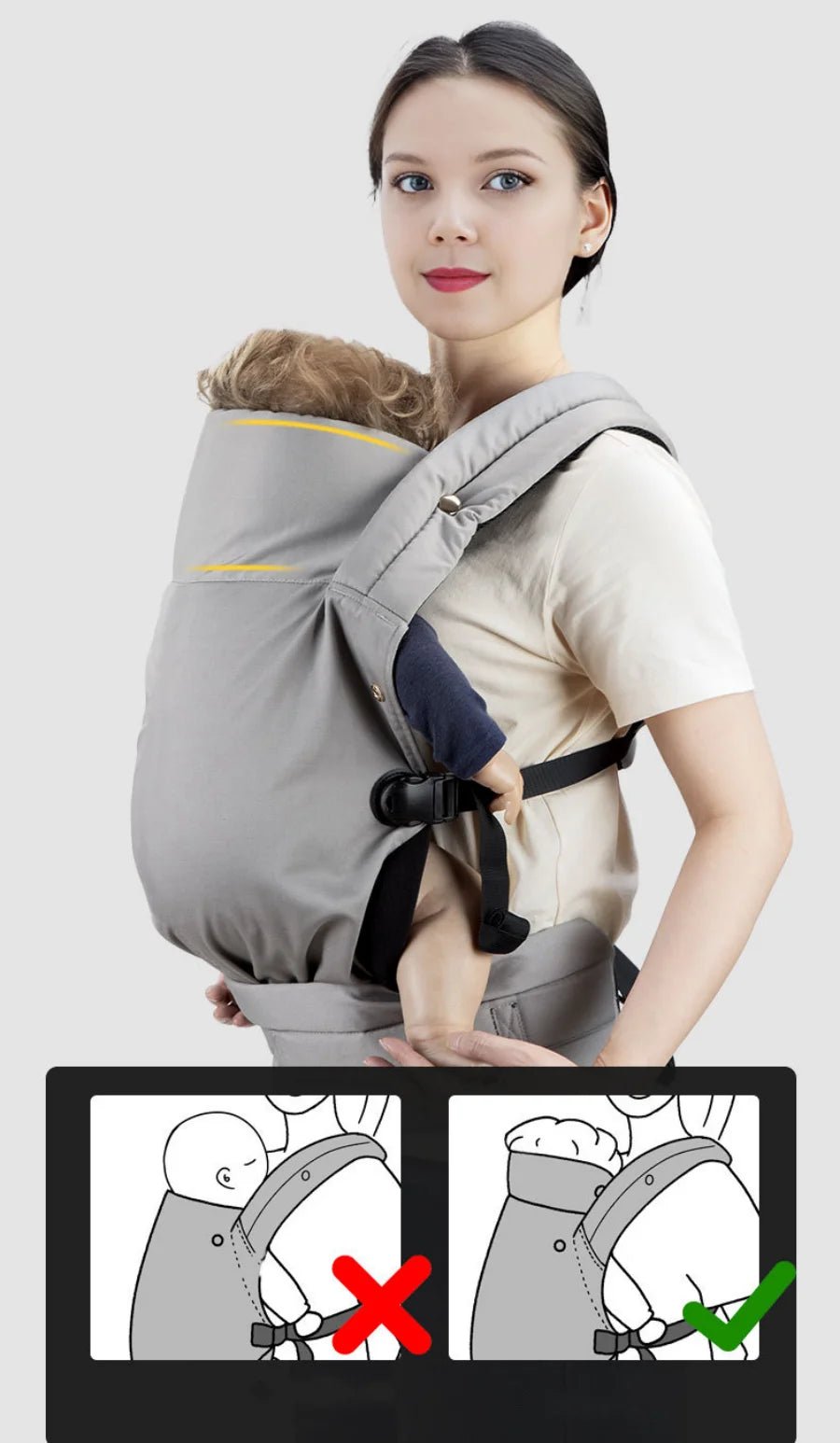 Porte bébé physiologique - AvecToi™ - Babe - mama