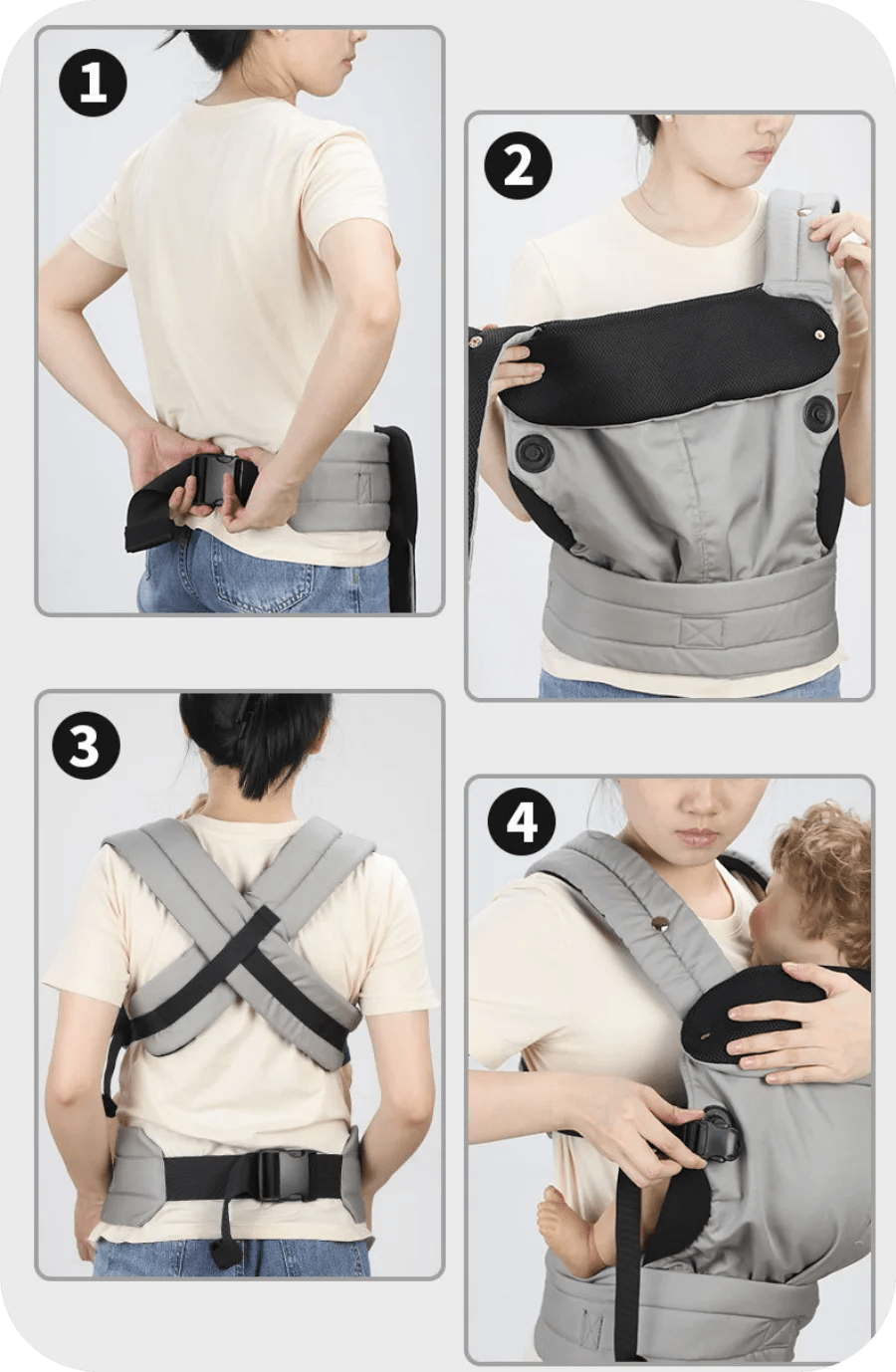 Porte bébé physiologique - AvecToi™ - Babe - mama