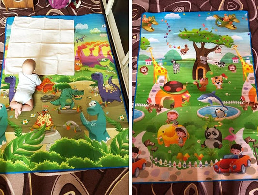 tapis de sol pour bebe - tapis jeu double face animaux bébé - Babe - mama