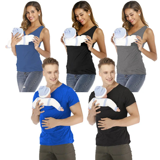 T-SHIRTGOUROU™ T-shirt kangourou de sécurité à poches pour bébé