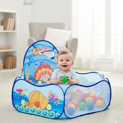 Piscine à balles bébé – MiniBulle™ | Jeu sensoriel sûr - Babe - mama