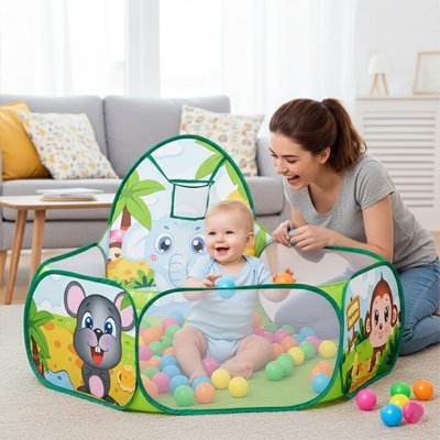 Piscine à balles bébé – MiniBulle™ | Jeu sensoriel sûr - Babe - mama