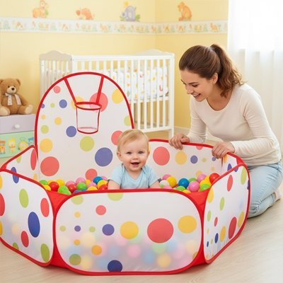 Piscine à balles bébé – MiniBulle™ | Jeu sensoriel sûr - Babe - mama