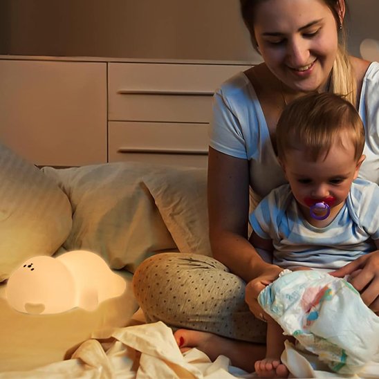 Veilleuse-LumiRêve™-Projection-Étoiles-Bébé