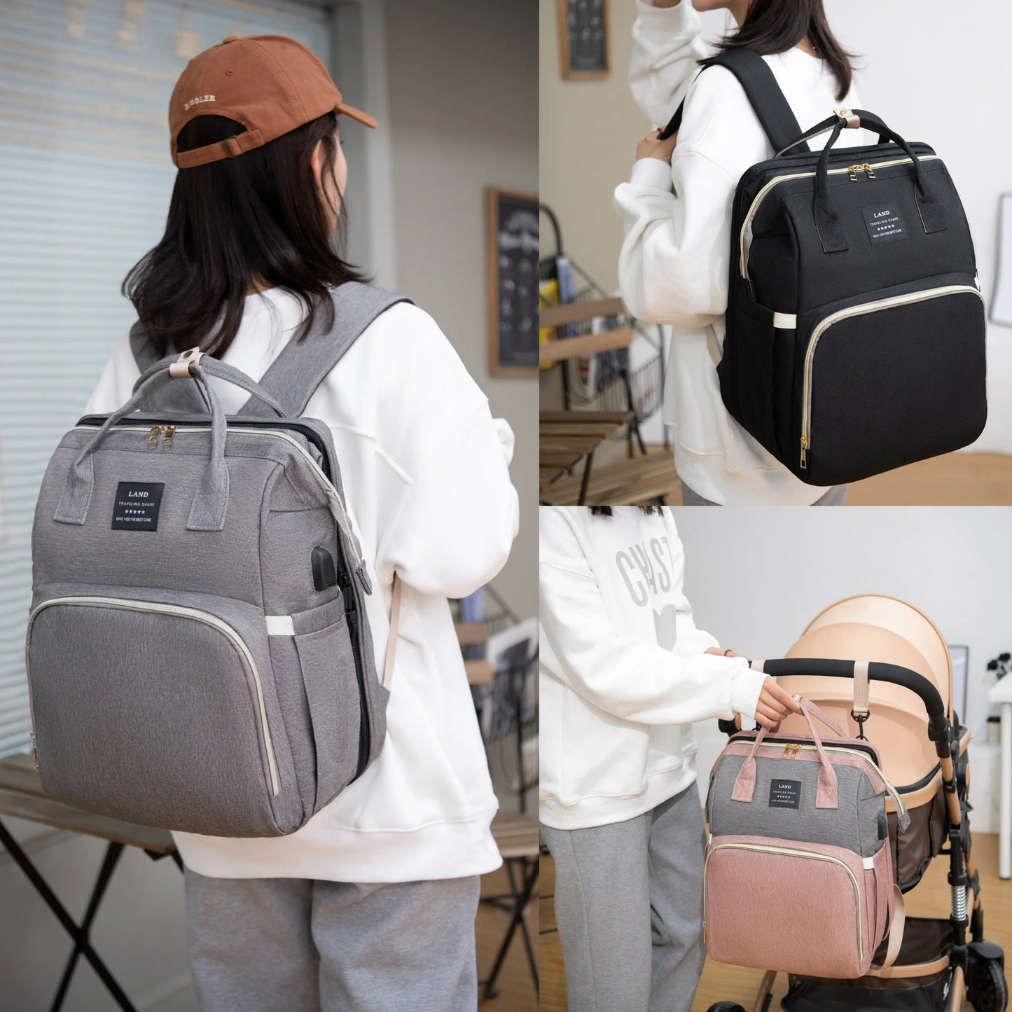 Sacs à dos à langer - Lit de voyage bébé Lendou™ - Babe - mama