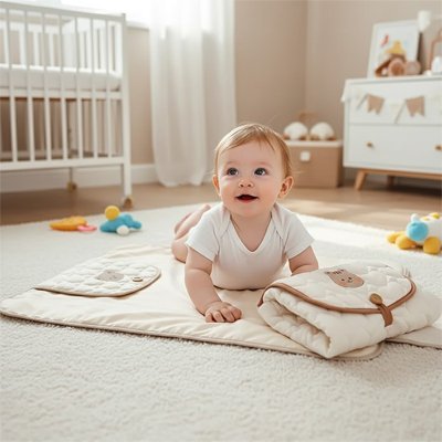 Tapis à langer nomade - HappyBébé™ | Compact et imperméable - Babe - mama