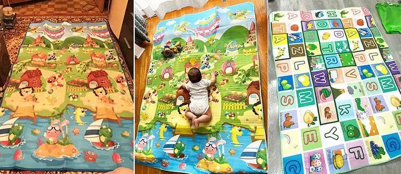 tapis de sol pour bebe - tapis jeu double face animaux bébé - Babe - mama