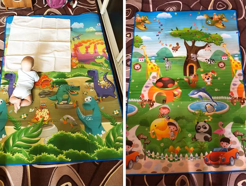 tapis de sol pour bebe - tapis jeu double face animaux bébé - Babe - mama