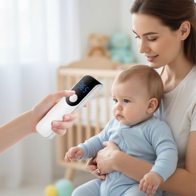 Thermomètre frontal – ThermoFlash™ | Rapide & précis - Babe - mama