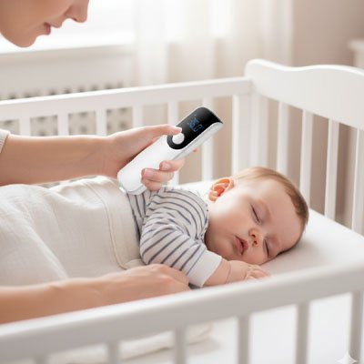 Thermomètre frontal – ThermoFlash™ | Rapide & précis - Babe - mama